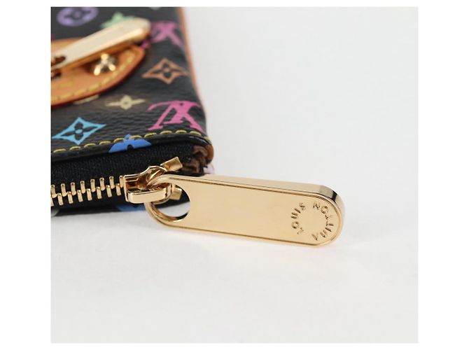 LOUIS VUITTON Monograma Multicolor Pochette GM Bolsa Negra M60030 LV Auth 133668SAV Negro - vista 8