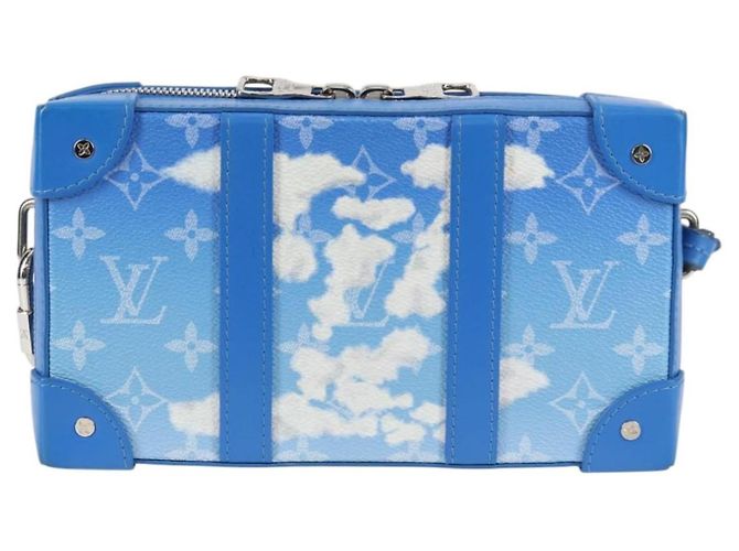 LOUIS VUITTON Monogram Clouds Soft Trunk Wallet Borsa Blu M45432 LV Auth 135581SAM - vista 13