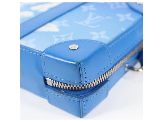 LOUIS VUITTON Monogram Clouds Soft Trunk Wallet Borsa Blu M45432 LV Auth 135581SAM - vista 15