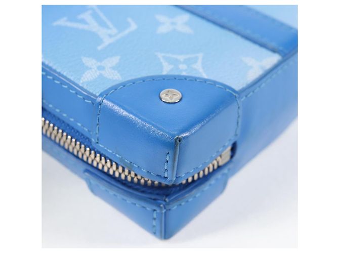 LOUIS VUITTON Monogram Clouds Soft Trunk Wallet Borsa Blu M45432 LV Auth 135581SAM - vista 16