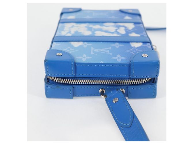 LOUIS VUITTON Monogram Clouds Soft Trunk Wallet Borsa Blu M45432 LV Auth 135581SAM - vista 5
