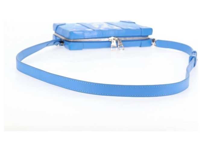 LOUIS VUITTON Monogram Clouds Soft Trunk Wallet Borsa Blu M45432 LV Auth 135581SAM - vista 8