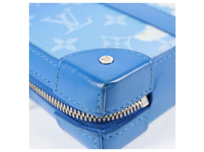 LOUIS VUITTON Monogram Clouds Soft Trunk Wallet Borsa Blu M45432 LV Auth 135581SAM - vista 9