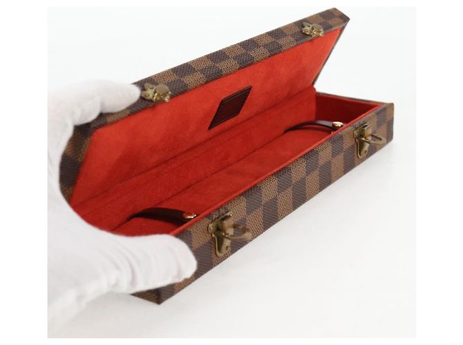 LOUIS VUITTON Damier Ebene Watch case Accessory Case LV Auth 135442SV - view 8