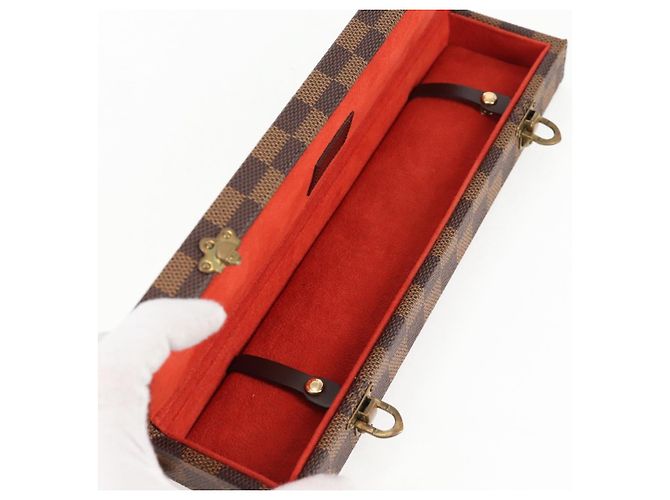 LOUIS VUITTON Damier Ebene Watch case Accessory Case LV Auth 135442SV - view 9