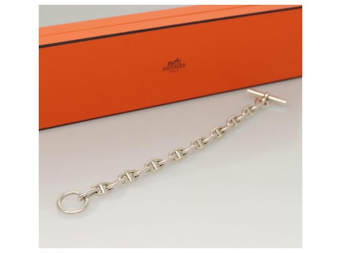 Hermès HERMES Chene Dunkle MM Bracciale Ag925 17 Link Argento Auth 135953SM - vista 12