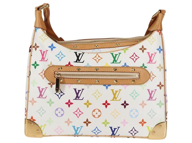 LOUIS VUITTON Borsa Boulogne Monogram Multicolore Bianca M92660 Auth 134950SAV Bianco - vista 13