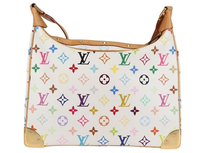 LOUIS VUITTON Borsa Boulogne Monogram Multicolore Bianca M92660 Auth 134950SAV Bianco - vista 2
