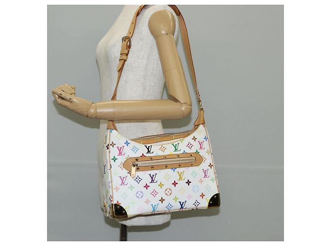 LOUIS VUITTON Borsa Boulogne Monogram Multicolore Bianca M92660 Auth 134950SAV Bianco - vista 26