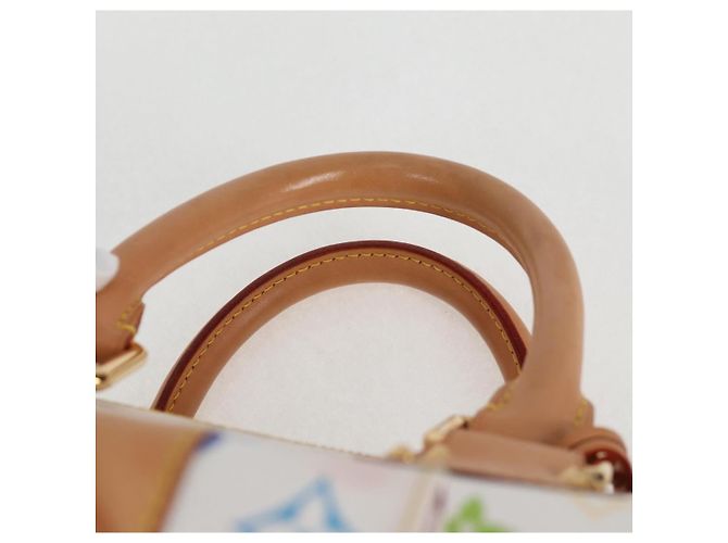 LOUIS VUITTON Monogramm Multicolor Speedy 30 Tasche Weiß Bron M92643 Auth 132956SAV Bronze - Ansicht 14