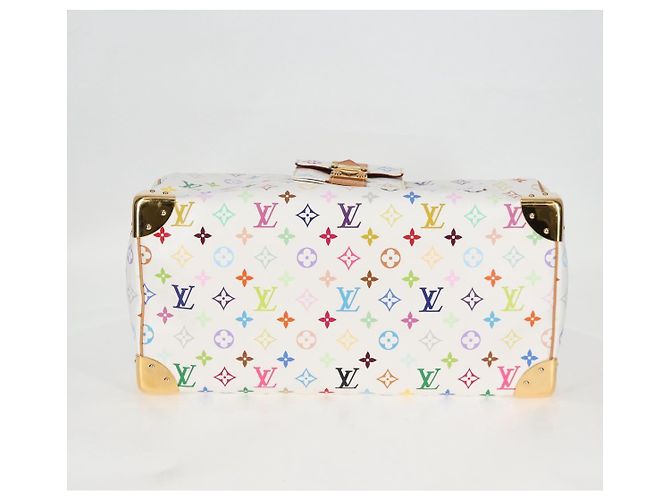 LOUIS VUITTON Monogramm Multicolor Speedy 30 Tasche Weiß Bron M92643 Auth 132956SAV Bronze - Ansicht 5