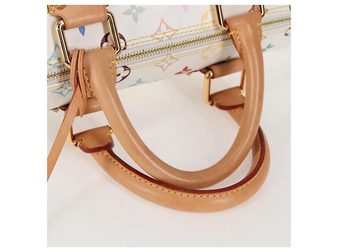 LOUIS VUITTON Monogramm Multicolor Speedy 30 Tasche Weiß Bron M92643 Auth 132956SAV Bronze - Ansicht 7