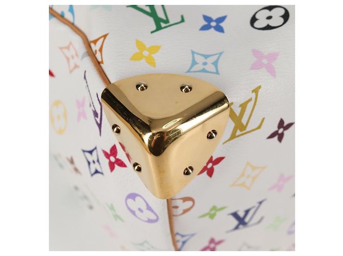 LOUIS VUITTON Monogramm Multicolor Speedy 30 Tasche Weiß Bron M92643 Auth 132956SAV Bronze - Ansicht 8