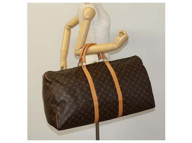 LOUIS VUITTON Borsa Boston Monogram Keepall 60 M41422 LV Auth 138729V Monogramma - vista 21