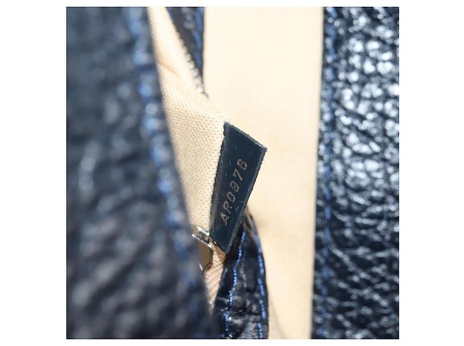 LOUIS VUITTON Cabas Vale Karakoram Bolsa de Mão Lã Marinha M95240 LV Auth 138949SAV Azul marinho - vista 11