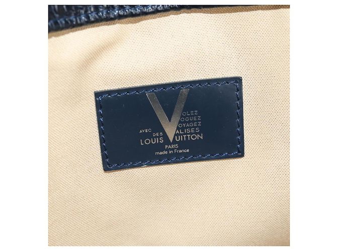 LOUIS VUITTON Cabas Vale Karakoram Bolsa de Mão Lã Marinha M95240 LV Auth 138949SAV Azul marinho - vista 18