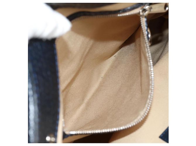 LOUIS VUITTON Cabas Vale Karakoram Bolsa de Mão Lã Marinha M95240 LV Auth 138949SAV Azul marinho - vista 22