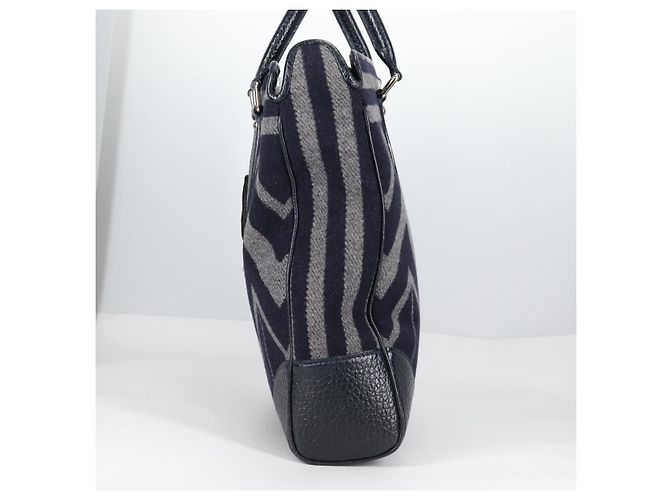 LOUIS VUITTON Cabas Vale Karakoram Bolsa de Mão Lã Marinha M95240 LV Auth 138949SAV Azul marinho - vista 4