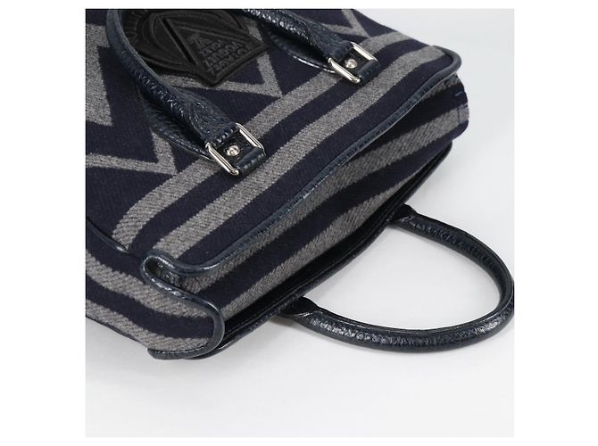 LOUIS VUITTON Cabas Vale Karakoram Bolsa de Mão Lã Marinha M95240 LV Auth 138949SAV Azul marinho - vista 7