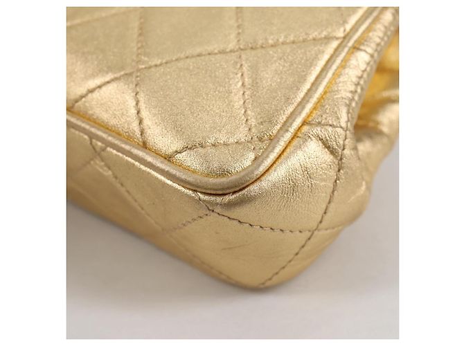 Borsa a Spalla CHANEL in Pelle di Agnello, Tonalità Oro, CC Auth 135116SM - vista 19