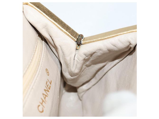 Borsa a Spalla CHANEL in Pelle di Agnello, Tonalità Oro, CC Auth 135116SM - vista 24