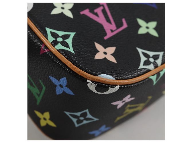 LOUIS VUITTON Bolsa de Ombro Sologne Monograma Multicolorido Preto M92639 Auth 138075SAV - vista 17
