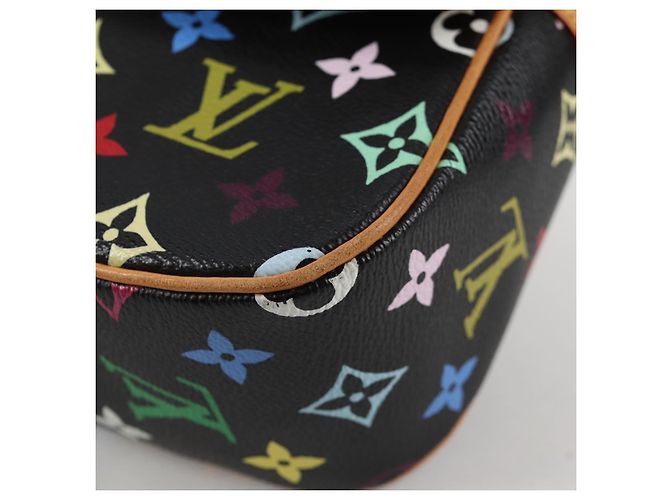 LOUIS VUITTON Bolsa de Ombro Sologne Monograma Multicolorido Preto M92639 Auth 138075SAV - vista 18