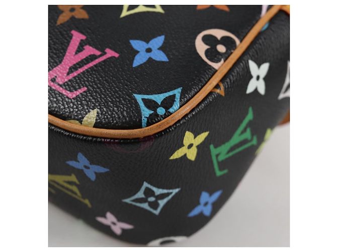 LOUIS VUITTON Bolsa de Ombro Sologne Monograma Multicolorido Preto M92639 Auth 138075SAV - vista 20
