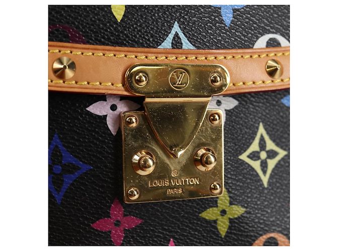 LOUIS VUITTON Bolsa de Ombro Sologne Monograma Multicolorido Preto M92639 Auth 138075SAV - vista 22