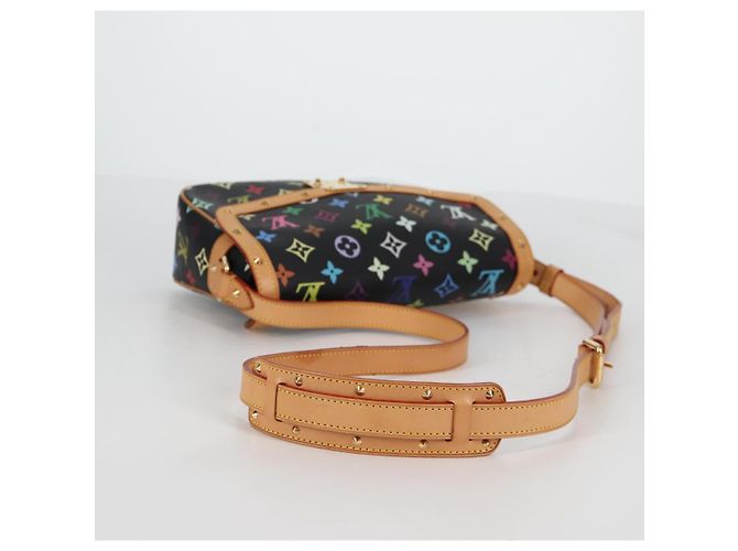 LOUIS VUITTON Bolsa de Ombro Sologne Monograma Multicolorido Preto M92639 Auth 138075SAV - vista 6