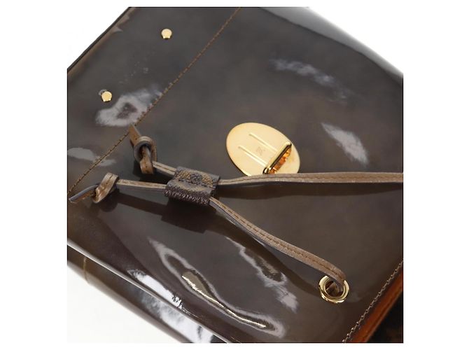 LOUIS VUITTON Zaino Hot Springs Monogram Vernis Khaki M54389 LV Auth BA5768V Cachi Monogramma - vista 10
