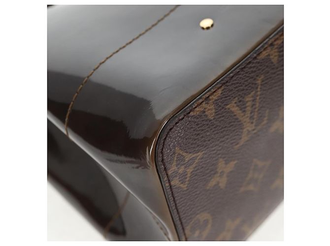 LOUIS VUITTON Zaino Hot Springs Monogram Vernis Khaki M54389 LV Auth BA5768V Cachi Monogramma - vista 18
