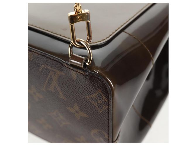 LOUIS VUITTON Zaino Hot Springs Monogram Vernis Khaki M54389 LV Auth BA5768V Cachi Monogramma - vista 21