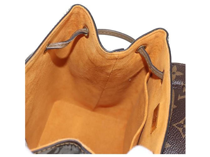 LOUIS VUITTON Zaino Hot Springs Monogram Vernis Khaki M54389 LV Auth BA5768V Cachi Monogramma - vista 26
