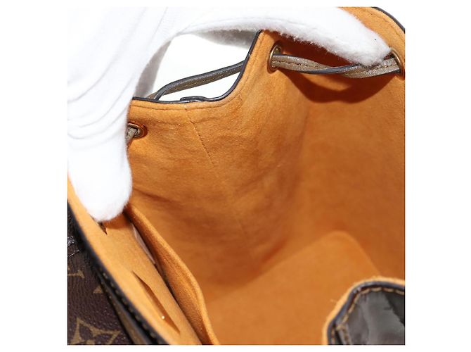 LOUIS VUITTON Zaino Hot Springs Monogram Vernis Khaki M54389 LV Auth BA5768V Cachi Monogramma - vista 27