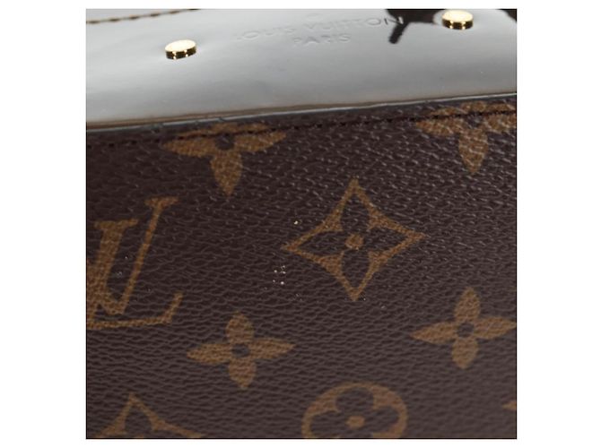 LOUIS VUITTON Zaino Hot Springs Monogram Vernis Khaki M54389 LV Auth BA5768V Cachi Monogramma - vista 6