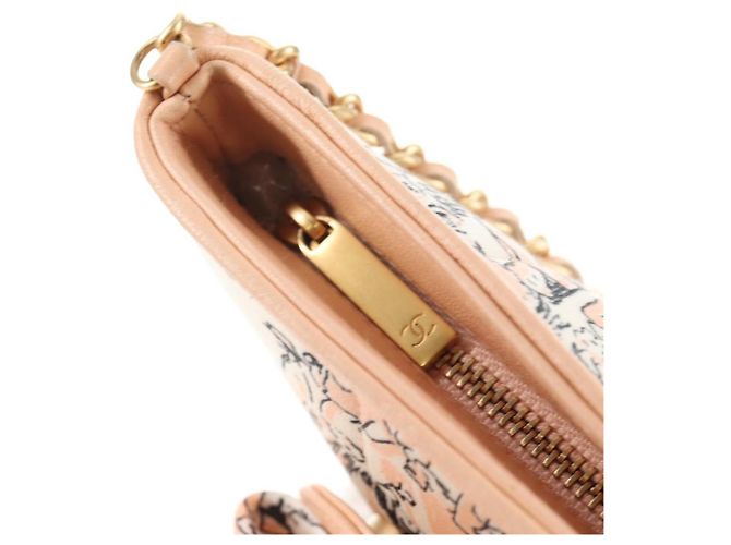 Borsa a spalla CHANEL con catena in seta rosa oro CC Auth 140122SAV D'oro - vista 22