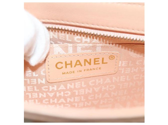 Borsa a spalla CHANEL con catena in seta rosa oro CC Auth 140122SAV D'oro - vista 23