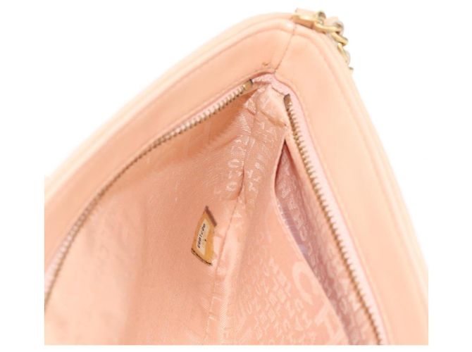 Borsa a spalla CHANEL con catena in seta rosa oro CC Auth 140122SAV D'oro - vista 24
