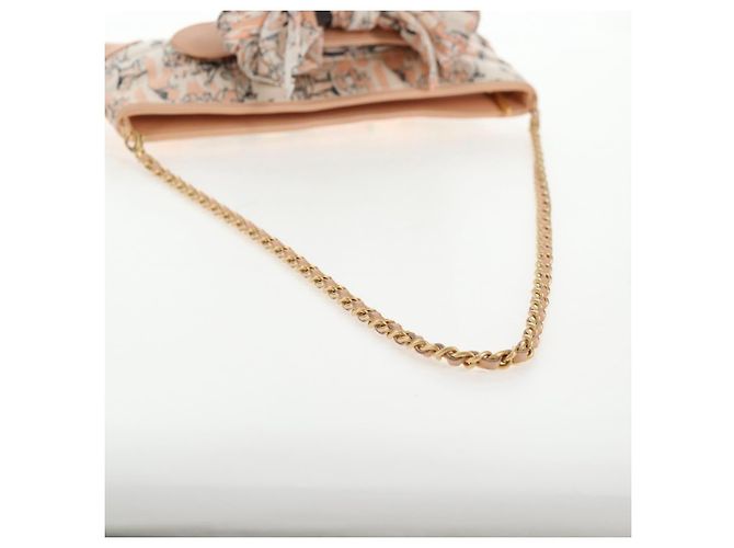 Borsa a spalla CHANEL con catena in seta rosa oro CC Auth 140122SAV D'oro - vista 7