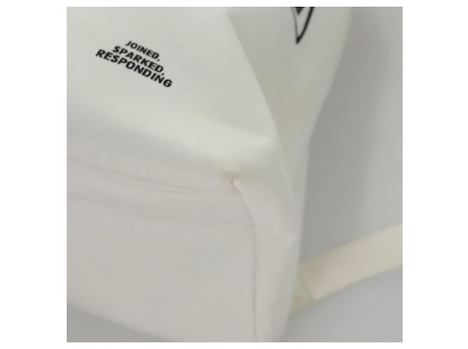 PRADA Backpack Nylon White Silver Auth 105813SAV Silvery - view 18