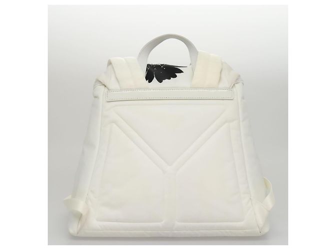 PRADA Backpack Nylon White Silver Auth 105813SAV Silvery - view 2