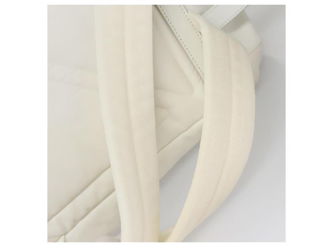 PRADA Backpack Nylon White Silver Auth 105813SAV Silvery - view 8