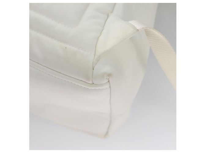 PRADA Backpack Nylon White Silver Auth 105813SAV Silvery - view 9