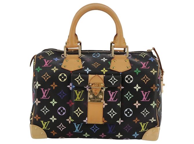 LOUIS VUITTON Handtasche Speedy 30 Monogram Multicolor Schwarz M92642 Auth 107987SAM - Ansicht 13
