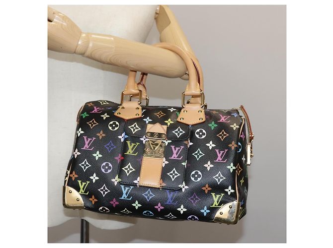 LOUIS VUITTON Handtasche Speedy 30 Monogram Multicolor Schwarz M92642 Auth 107987SAM - Ansicht 27