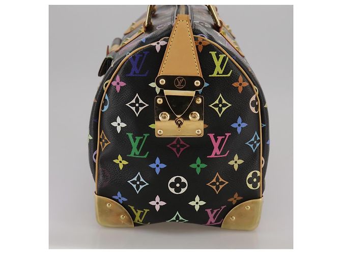 LOUIS VUITTON Handtasche Speedy 30 Monogram Multicolor Schwarz M92642 Auth 107987SAM - Ansicht 3