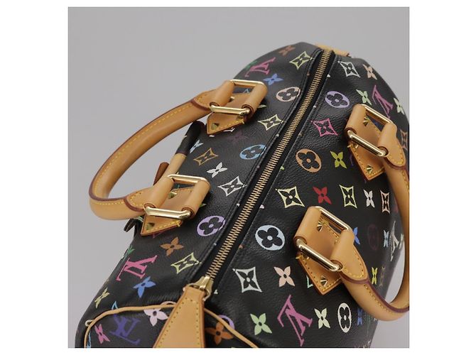 LOUIS VUITTON Handtasche Speedy 30 Monogram Multicolor Schwarz M92642 Auth 107987SAM - Ansicht 6