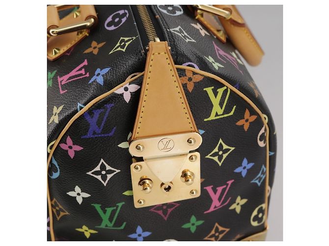 LOUIS VUITTON Handtasche Speedy 30 Monogram Multicolor Schwarz M92642 Auth 107987SAM - Ansicht 9
