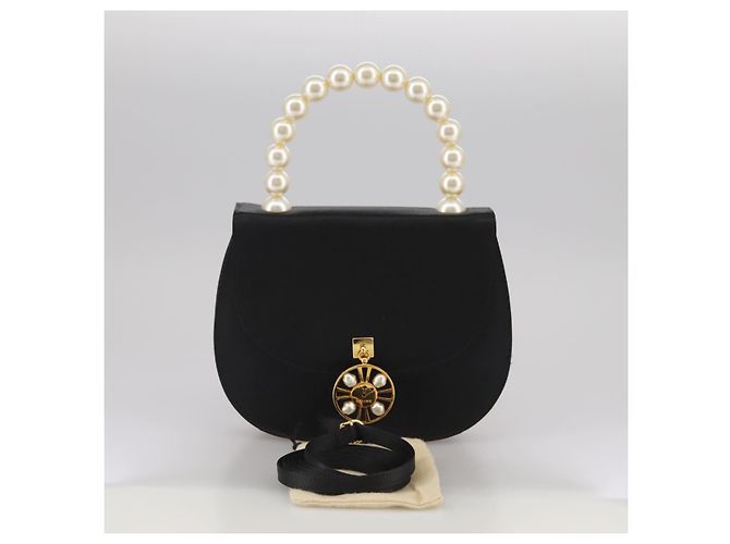Céline Borsa a Mano CELINE Satin 2way Nera Auth 107980SM Nero - vista 12